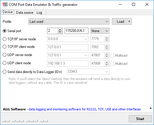 Click to view COM Port Data Emulator 2.7.2.725 screenshot