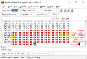 Click to view Advanced Serial Port Monitor 4.3.6.505 screenshot