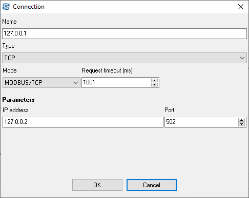 MODBUS Connection Settings