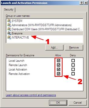 Launch and activation permissions