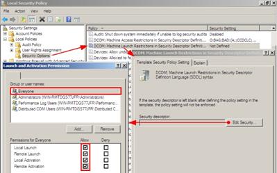 DCOM: launch restrictions