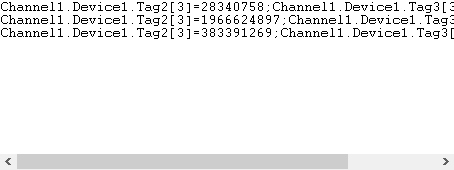 OPC Logger data example