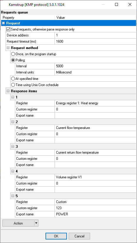 Configuring the Kamstrup [KMP protocol] plugin