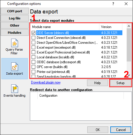 GPS data logger. Data export plug-ins