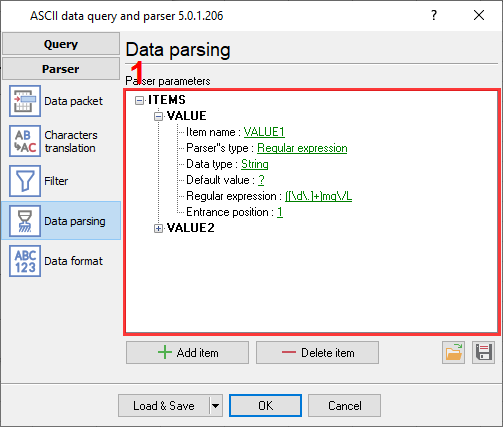 Parser variables