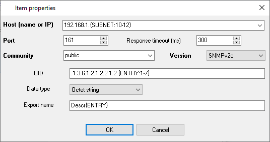 Using substitute characters in variable properties