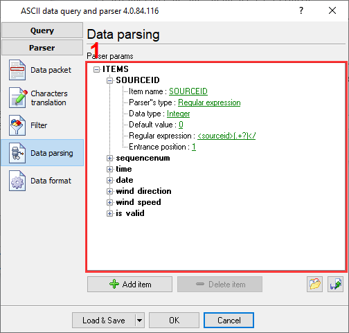 Data parsing